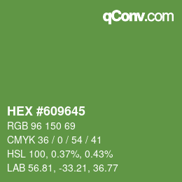 Color code: HEX #609645 | qconv.com