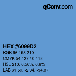 Código de color: HEX #6099D2 | qconv.com