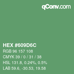 Color code: HEX #609D6C | qconv.com