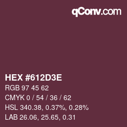 Color code: HEX #612D3E | qconv.com
