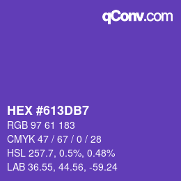 カラーコード: HEX #613DB7 | qconv.com