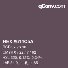 Código de color: HEX #614C5A | qconv.com