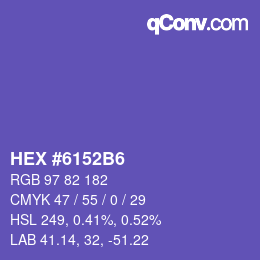 Color code: HEX #6152B6 | qconv.com