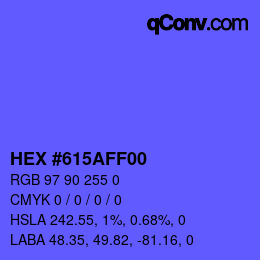 Color code: HEX #615AFF00 | qconv.com