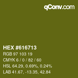 カラーコード: HEX #616713 | qconv.com