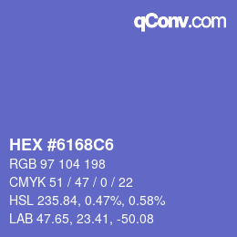 Color code: HEX #6168C6 | qconv.com