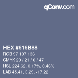 Color code: HEX #616B88 | qconv.com