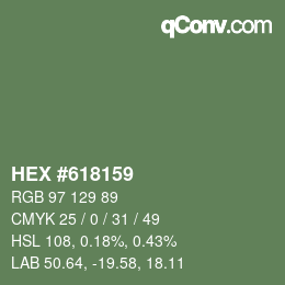 Color code: HEX #618159 | qconv.com