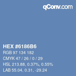 Color code: HEX #6186B6 | qconv.com