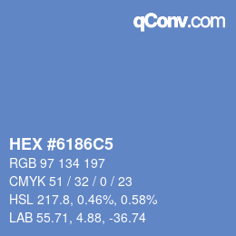 Color code: HEX #6186C5 | qconv.com