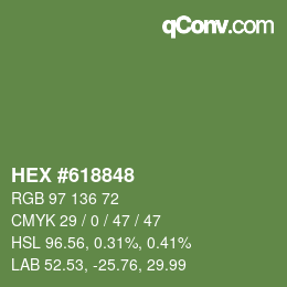 Color code: HEX #618848 | qconv.com
