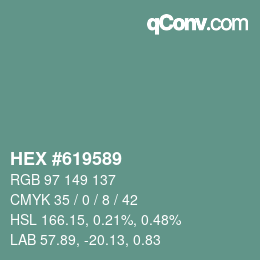 Código de color: HEX #619589 | qconv.com