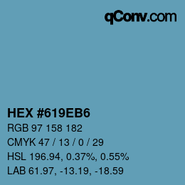 Color code: HEX #619EB6 | qconv.com