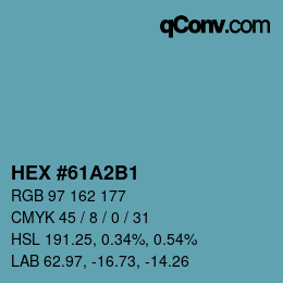 Color code: HEX #61A2B1 | qconv.com