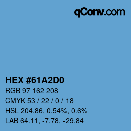 Color code: HEX #61A2D0 | qconv.com
