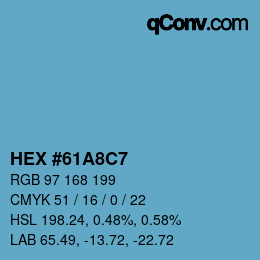 Color code: HEX #61A8C7 | qconv.com