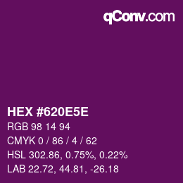 Código de color: HEX #620E5E | qconv.com