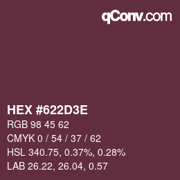 Color code: HEX #622D3E | qconv.com