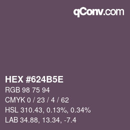 Código de color: HEX #624B5E | qconv.com