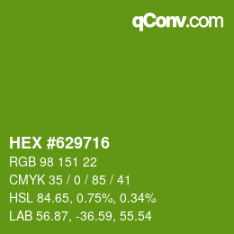 Color code: HEX #629716 | qconv.com