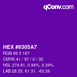 Color code: HEX #6305A7 | qconv.com