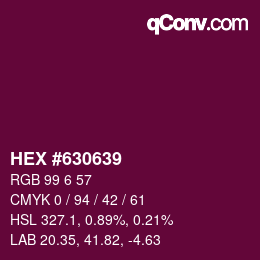 Color code: HEX #630639 | qconv.com