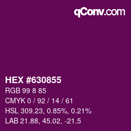 Color code: HEX #630855 | qconv.com