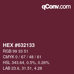 Color code: HEX #632133 | qconv.com