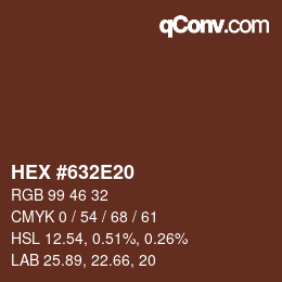 Color code: HEX #632E20 | qconv.com