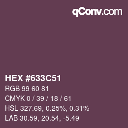 Color code: HEX #633C51 | qconv.com