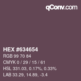 Color code: HEX #634654 | qconv.com