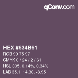 Color code: HEX #634B61 | qconv.com