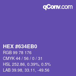 Color code: HEX #634EB0 | qconv.com