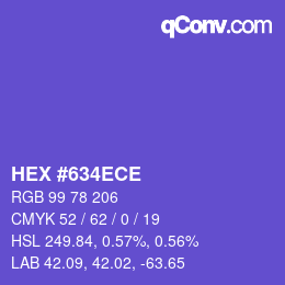 Color code: HEX #634ECE | qconv.com