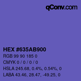 Color code: HEX #635AB900 | qconv.com
