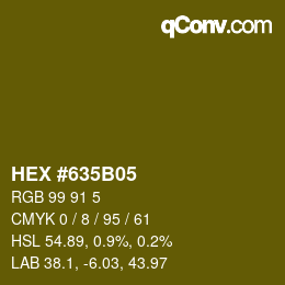 Color code: HEX #635B05 | qconv.com