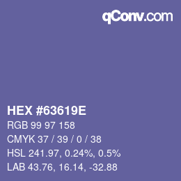 Código de color: HEX #63619E | qconv.com