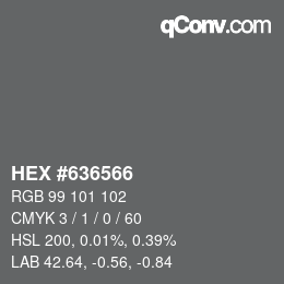 Código de color: HEX #636566 | qconv.com