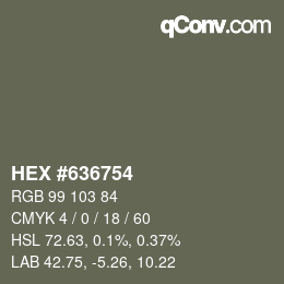 カラーコード: HEX #636754 | qconv.com