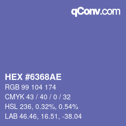Color code: HEX #6368AE | qconv.com