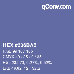 Color code: HEX #636BA5 | qconv.com