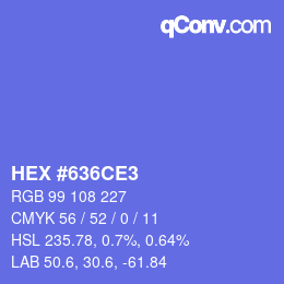 Color code: HEX #636CE3 | qconv.com