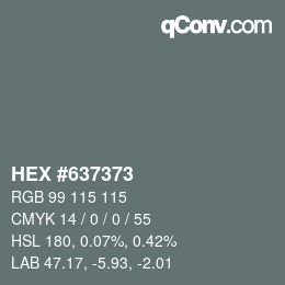 カラーコード: HEX #637373 | qconv.com