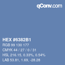 Color code: HEX #6382B1 | qconv.com