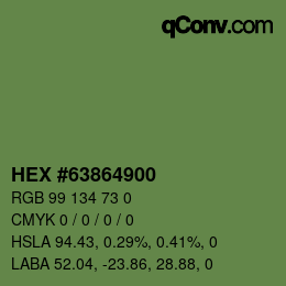 Farbcode: HEX #63864900 | qconv.com