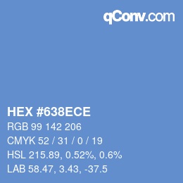 Color code: HEX #638ECE | qconv.com