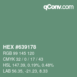 カラーコード: HEX #639178 | qconv.com