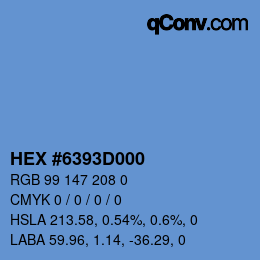 Color code: HEX #6393D000 | qconv.com