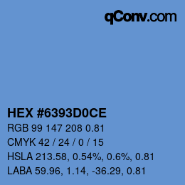 Código de color: HEX #6393D0CE | qconv.com