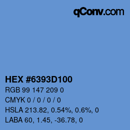Color code: HEX #6393D100 | qconv.com